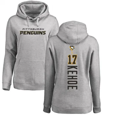 Women's Rick Kehoe Pittsburgh Penguins Branded Ash Backer Pullover Hoodie