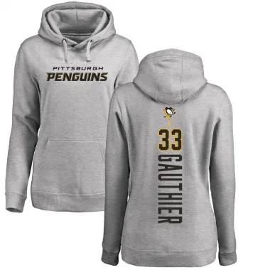 Women's Taylor Gauthier Pittsburgh Penguins Branded Ash Backer Pullover Hoodie